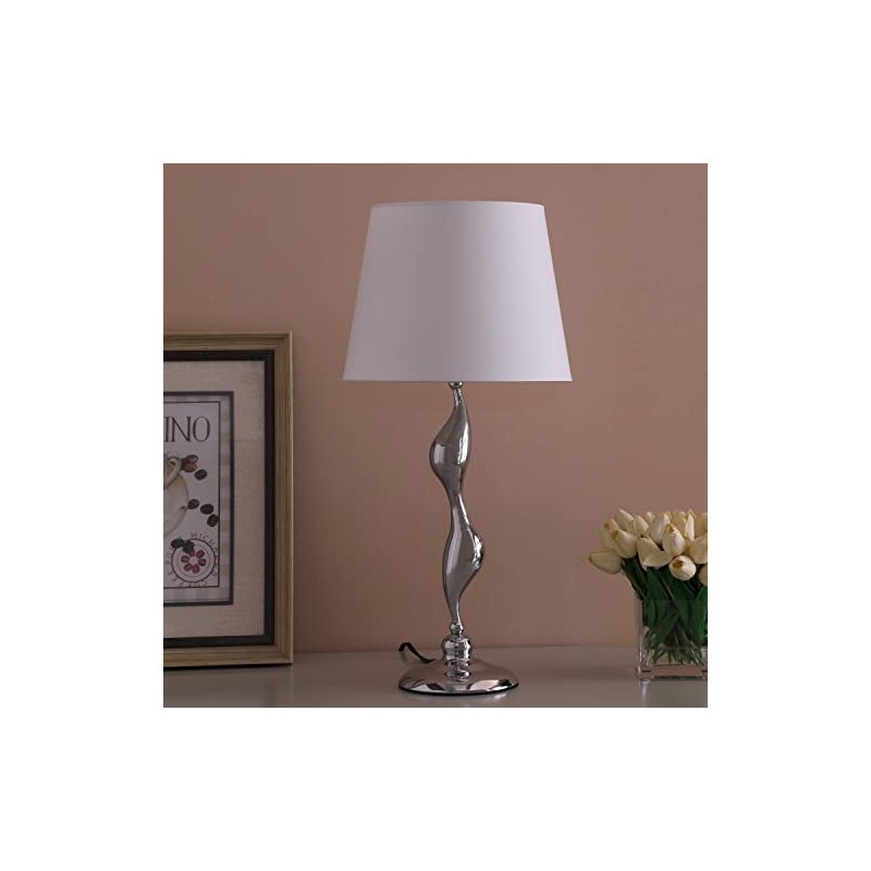 ORE International 24-Inch Erte Art Deco Silhouette Silver Table Lamp