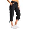 Soothfeel Women's Cargo Capris Pants with 6 Pockets Lightweight Quick