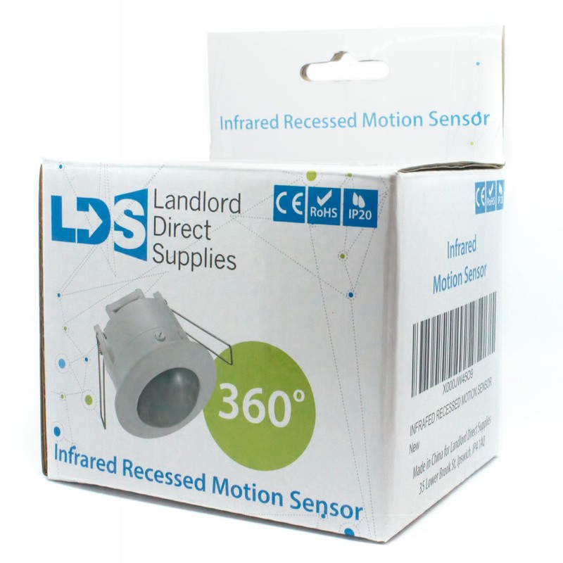 LDS INFRARED RECESSED MOTION SENSOR (PIR, 360 Degree)
