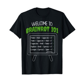 Funny Teacher Italian Brainrot Meme 67 Cappuccino Six Seven T-Shirt