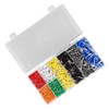 1000Pcs Wire Ferrules Terminals Kit Brass PP Ferrules Crimping Kits