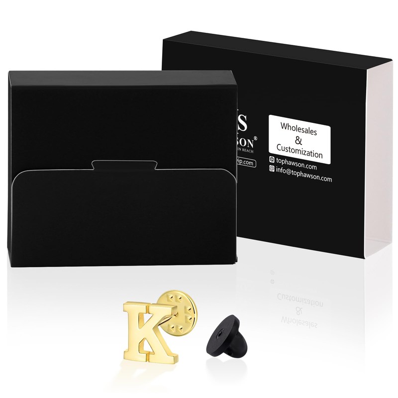 Initial Lapel Pin for Men Women, Brooch Pins for Men