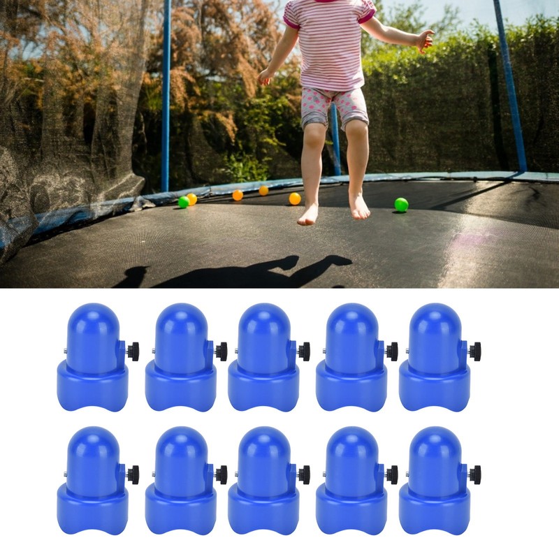 10Pcs Trampoline Enclosure Pole Cap with Screw Thumb Safety Rail
