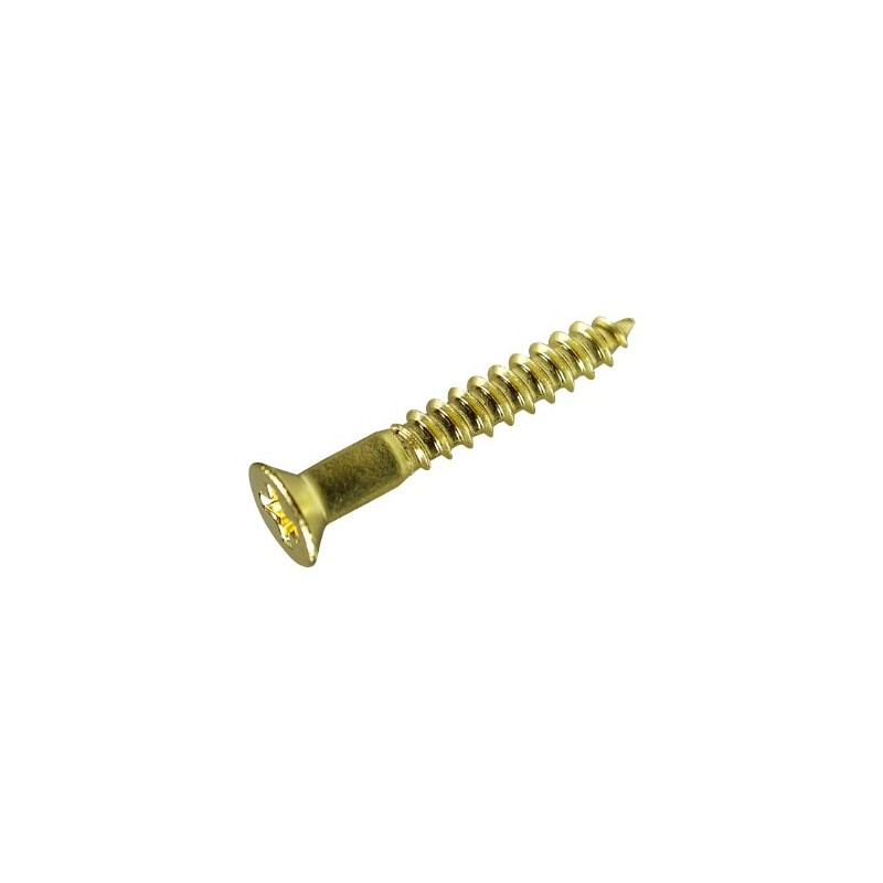 Parts House HP1059 Wood Screw, Countersunk Head Brass, Thickness 0.16