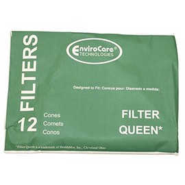 Cone, Filter Queen 12pk W/2 Disc Filters Paper Bag