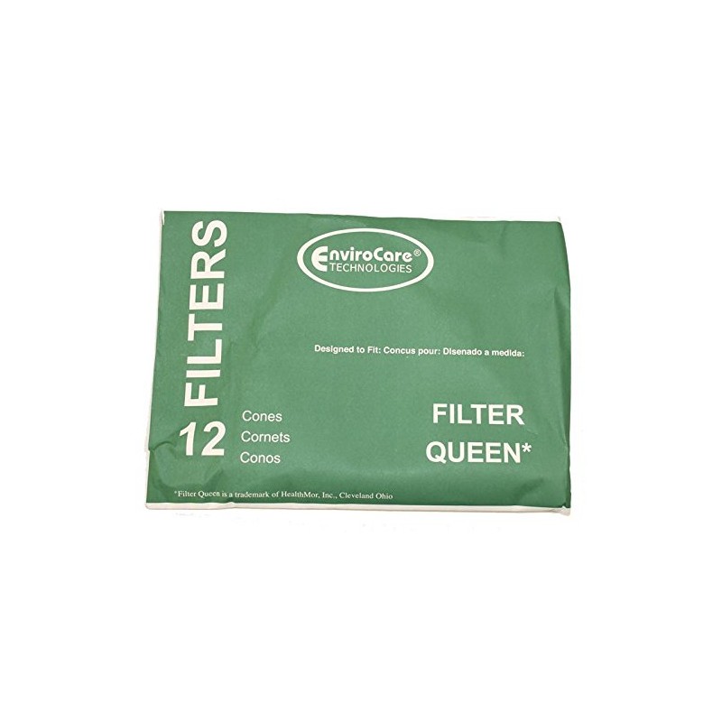 Cone, Filter Queen 12pk W/2 Disc Filters Paper Bag