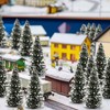 Evemodel Model Track Snow Fir Trees Snow-Covered Trees for Winter