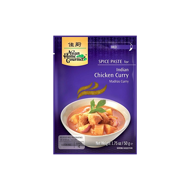 Asian Home Gourmet Indian Chicken Curry Spice Paste, 1.75oz. (Pack