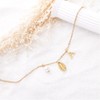 QILMILY Gold Ankle Bracelet for Women, 14K Gold Plated Waterproof