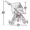 Pet Gear No-Zip Happy Trails Lite Pet Stroller for Cats/Dogs,