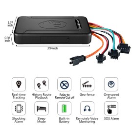 SinoTrack GPS Tracker Device for Vehicles – 4G Real-Time Tracking Location, Speed & Route Monitoring, Geo-Fence Alerts, No Tracking System Subscription – Works for Cars, Trucks & Fleets