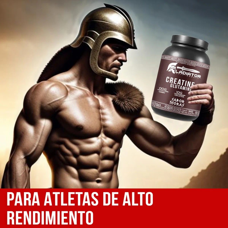 Aminoácidos Pre Creatina+glutamina Gladiator 1kg Sabores Moras