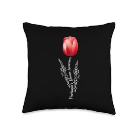 Parkinson Disease Awareness Tulip April National Month Gray Throw Pillow