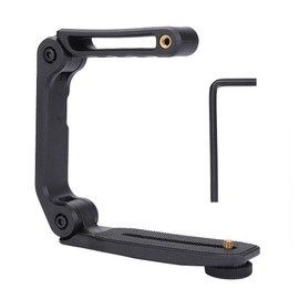 Hakeeta Camera Stabilizer U-Grip Handle Bracket Anti-shake 1/4 Screw Handheld DSLR Digital Camcorder Black