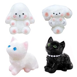 4 Pack Taba Squishy Cat, Dog & Rabbit Stress Relief Toys - Ultra Soft Fidget Toys for Anxiety Relief, for Kids & Adults