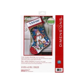 Dimensions D08751 Cute Carolers/Snowman Christmas Stocking Counted Cross Stitch