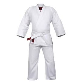 Zafco Sports Karate Uniform for Kids & Adults Lightweight Student Karate Gi Martial Arts Uniform with Belt (White, 2 (4'9" / 110lbs))