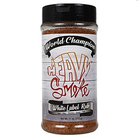 Heavy Smoke White Label Seasoning 11 oz - Championship BBQ Rub for Pork Ribs and Chicken; Smoking and Grilling Spice