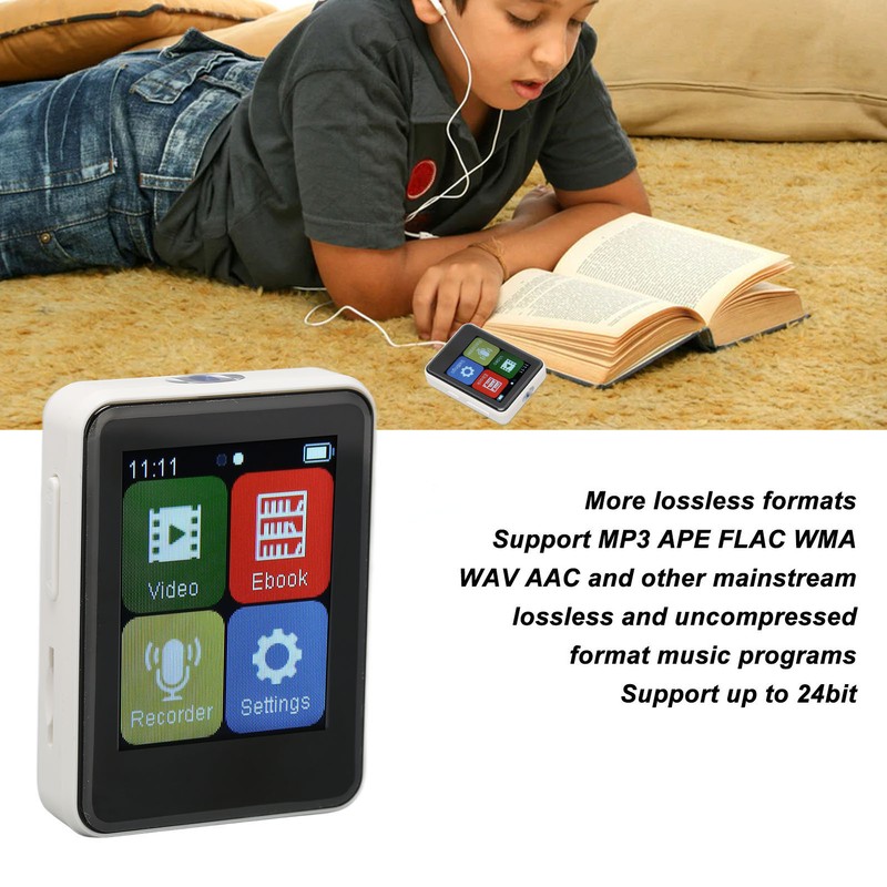 MP3 Player Bluetooth 5.0 Intelligent HD Noise Reduction FM Radio