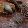 Fockety Titanium Spoon Fork Portable Spoon Fork Combination Titanium Alloy