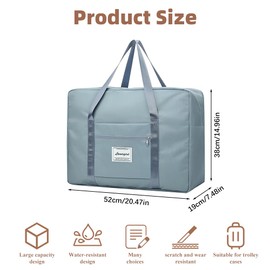 4pcs Travel Bag, Underseat Cabin Bag Waterproof Lightweight, Carry on Hand Luggage Weekend Bag for Women, 52x38x19cm Overnight Hospital Bag for Sports, Gym, Shopping (4PCS, L-52x38x19CM)