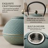 SECHUDO 30.4oz Small Cast Iron Teapot, Tea Kettle for Stovetop