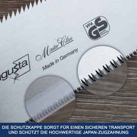 Replacement Saw Blade for Augusta Dogrose Japanese Saw Mini Ryoba 150 mm I Traditional Saw Made of Band Steel C75 for Fine & Coarse Cuts I Saw with Flexible & Serrated Saw Blade on Both Sides & Bast