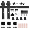 BONIKLUBA 40" Bi-Folding Sliding Barn Door Hardware Track Kit,Smoothly&Quietly,Side Mounted