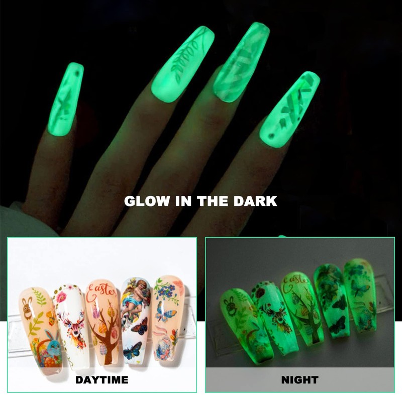 Fokostar Glow in the Dark Nail Gel Polish Translucent Color
