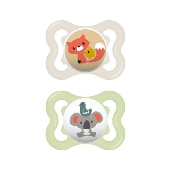 MAM Air Silicone Soother for Ages 2-6 Months Unisex, 2pcs