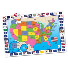 The Learning Journey: Jumbo Floor Puzzles - USA Map - Extra Large Puzzle Measures 3 ft by 2 ft