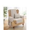 Chums Sofia Quilted Furniture Protector with Leaf Design Stylish Armchair