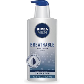 Nivea Men Breathable Body Lotion - Sweat Evaporates Faster, No Sticky Feel, Fresh Scent, Dry Skin, 13.5 Ounce