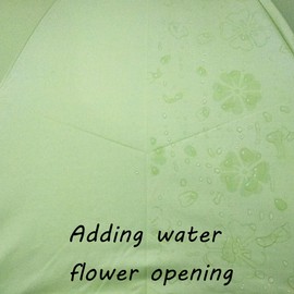 Lightweight Umbrella Folding Magic Flower Opening 8 Bones UV-Proof Sun Umbrella for All Season(Apple green)