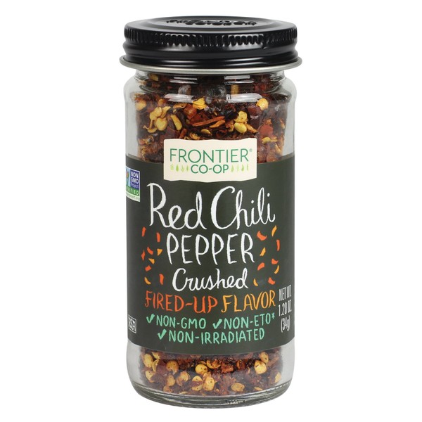 Frontier Chili Peppers Red Crushed (15,000 Heat Units), 1.2-Ounce Bottle