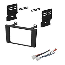 Car Stereo Dash Install Mount Kit and Wire Harness for Installing an Aftermarket Double Din Radio for 2002-2003 Ford Thunderbird and 2000-2002 Lincoln LS