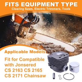 Haishine 52mm Cylinder Piston Gasket Kit For Jonsered CS 2171 2165 2163 Chainsaw Big Bore