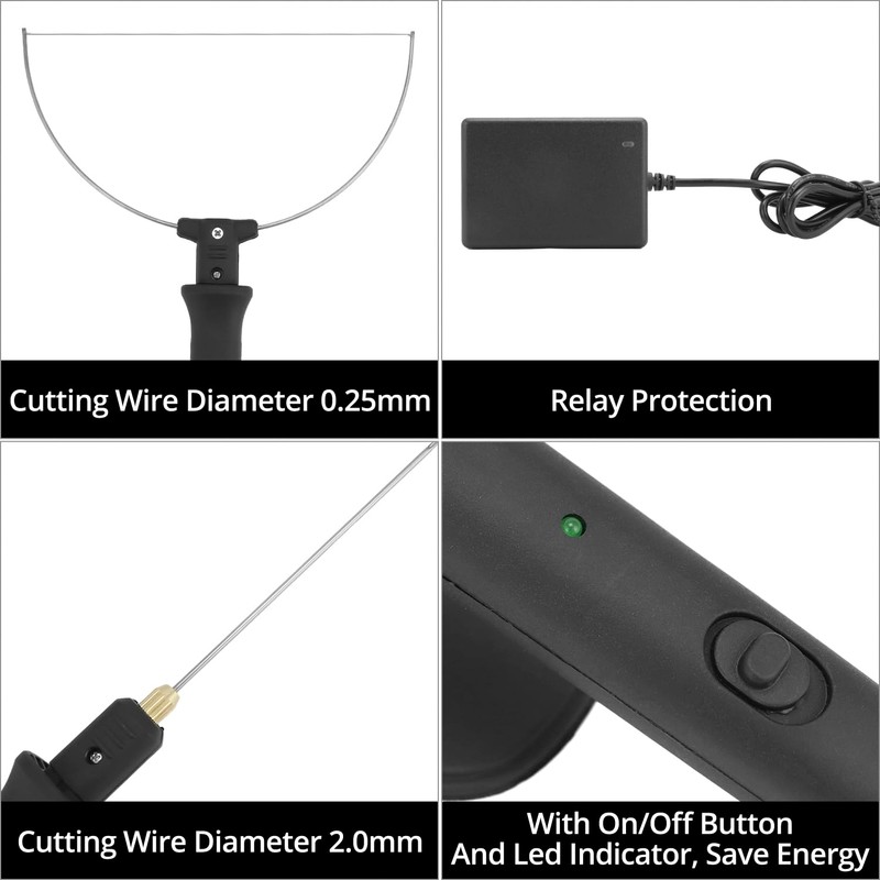 QWORK® 3 in 1 Electric Foam Cutter Styrofoam Cutter 100-240V/18W
