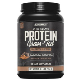 ONNIT Grass Fed Whey Isolate Protein Powder, Protein Powder Dietary Supplement to Support Muscle Gain and Workout Recovery, 30 Servings per Tub, 30.7 oz (Chocolate)