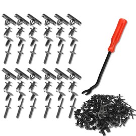 CLKE Pack of 121 Car Mounting Clips Compatible with Jeep Wrangler 2007-2022 and Grand Cherokee 2005-2010, Grille Mounting Clips, Bumper Clips and Plastic Rivets