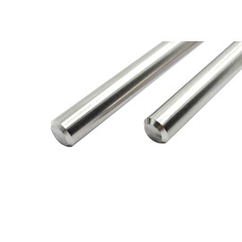 304 Stainless Steel Rods 10mm x 250mm Solid Round Rods for DIY Crafts - 2pcs