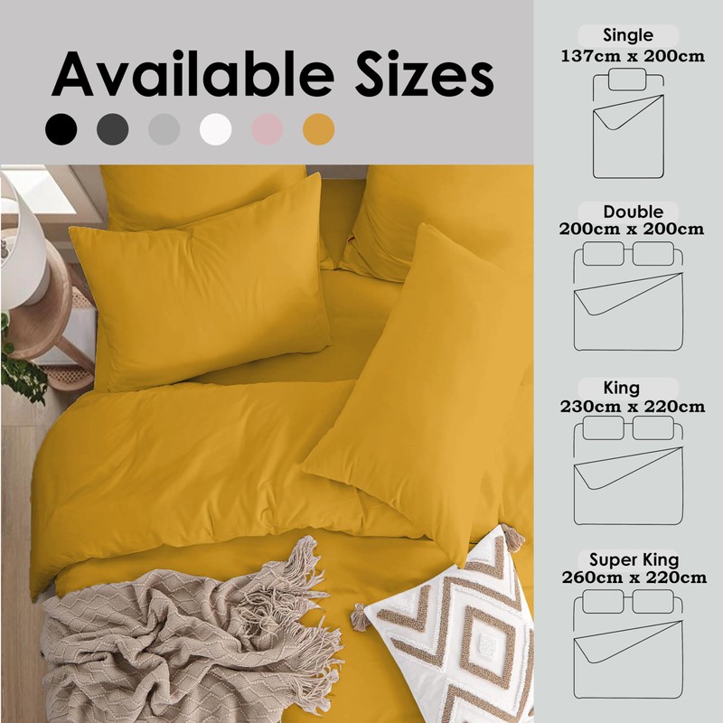 REHAN & CO Double Duvet Cover Sets – Soft Brushed