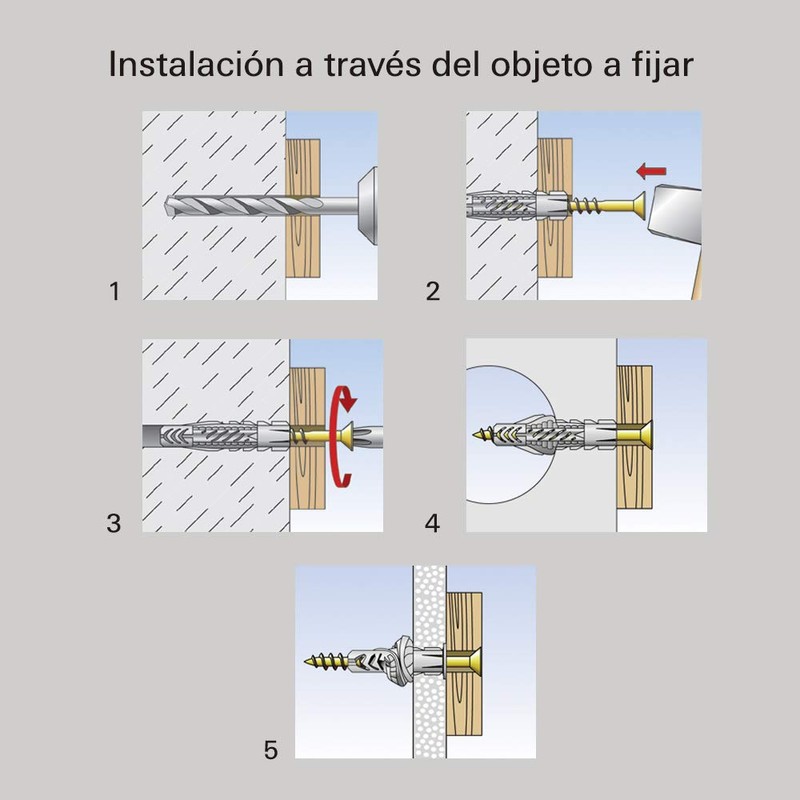 fischer | Caja Con 100 Taquetes UX de Nylon 8