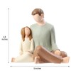 Carracci Father and Daughter Figures, Dad Daughter Statues, Shaped Hand-Painted