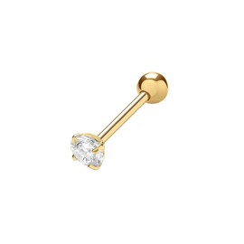 9ct Gold Earring Stud - 3mm Round - Helix/Cartilage