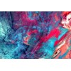 ART.COM Stretched Canvas Print Bright Artistic Splashes. Abstract Painting Color