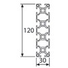 DOLD Mechatronik Aluminium Profile 30 x 120 L B-Type Nut
