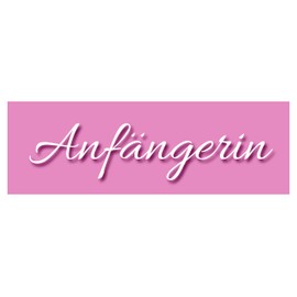 Beginner, 18 x 6 cm, car sticker with saying, waterproof vinyl sticker, funny sticker for cars, trucks, vans, SUVs, walls, windows, laptops and notebooks