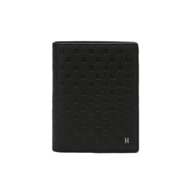 Hazzys (대구신세계)블랙 로고패턴 소가죽 중지갑 HJWA4F836BK (Daegu Shinsegae) Black Logo Pattern Cowhide Medium Wallet HJWA4F836BK