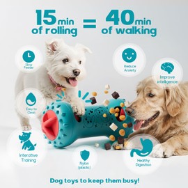 Interactive Dog Toys,Adjustable Treat Dispensing Toy to Keep Them Busy